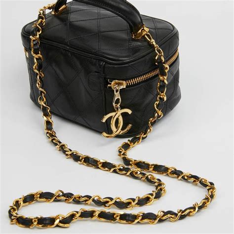 chanel vanity case with chain|chanel vanity case vintage.